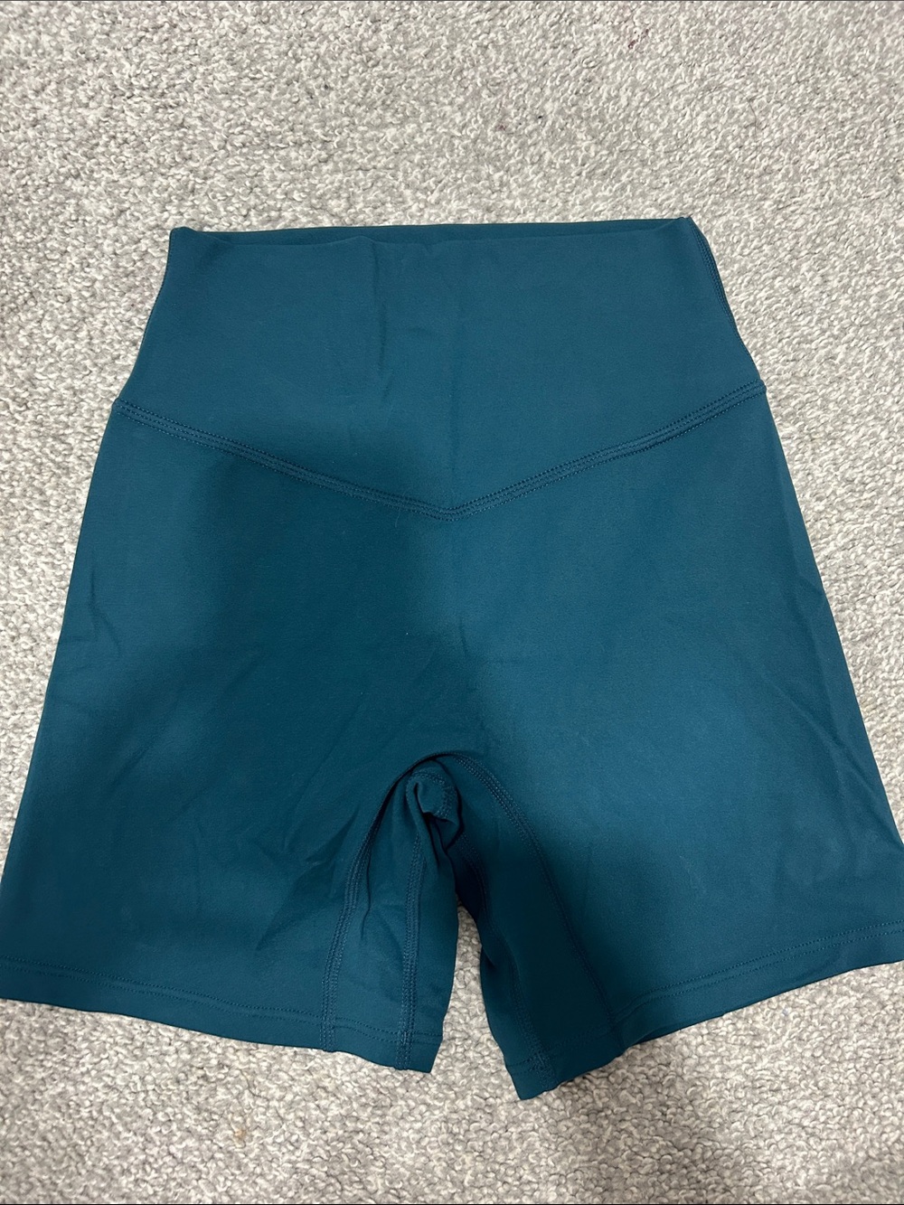 High-Waist Teal Bike Shorts for Women